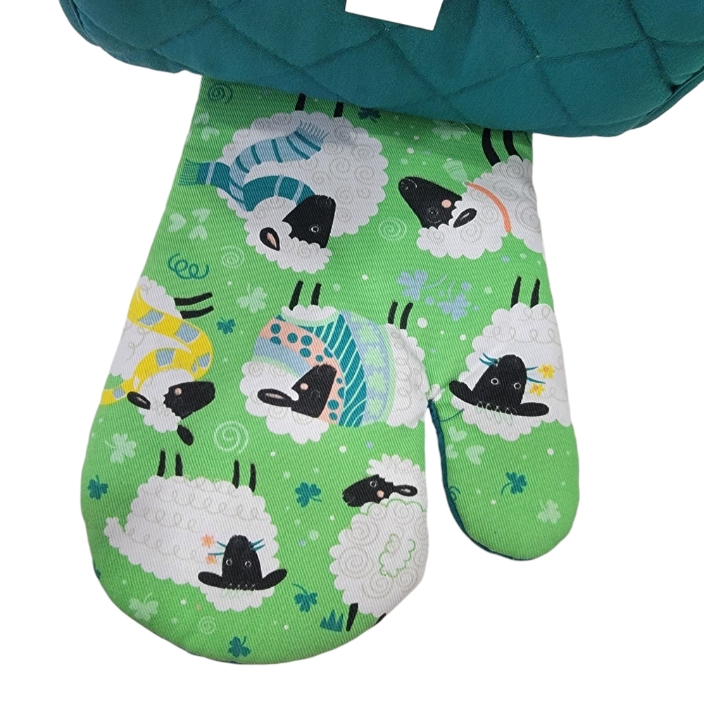NWT Enchanting Ireland Sheep Tea Towel Oven Mitt Pot Holder Combo Irish … - Picture 8 of 15